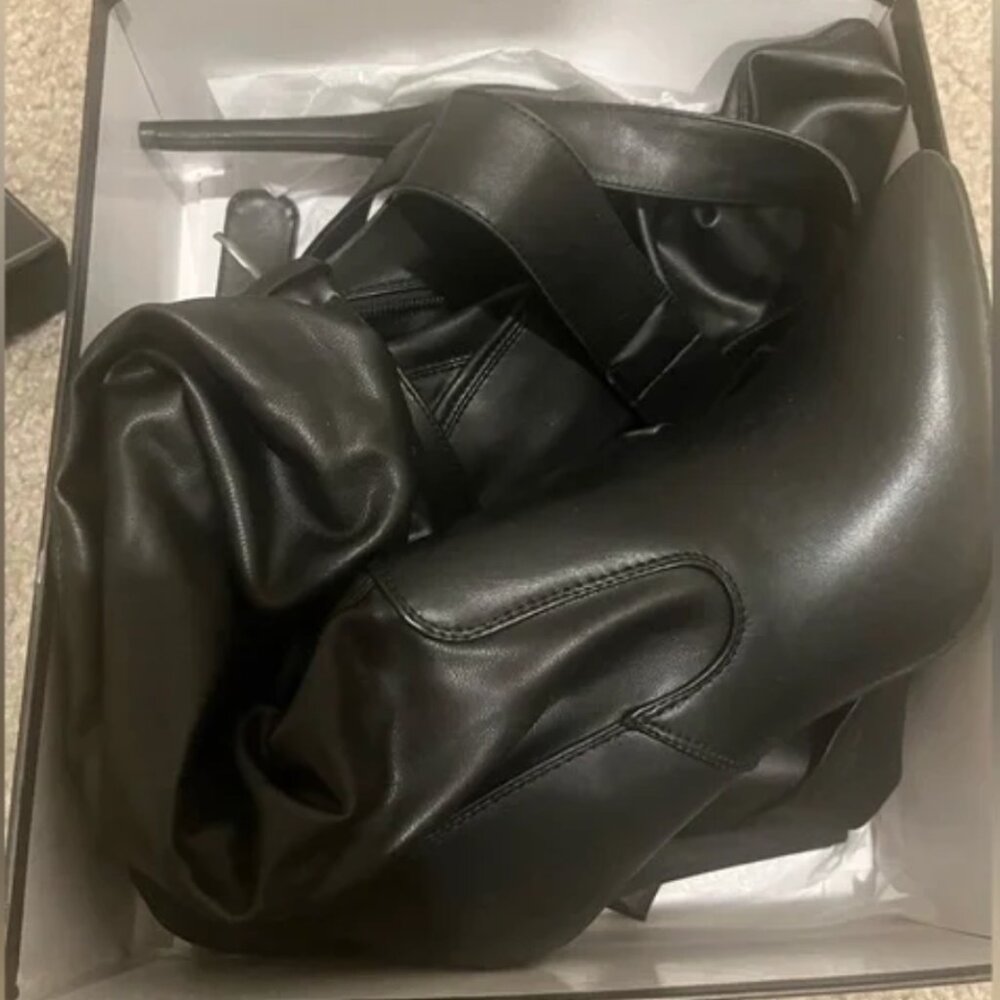 Azalea Wang Belted Thigh High Boots - DISCONTINUED ITEM New With Box - Picture 3 of 6